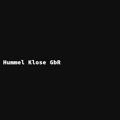 Hersteller: Hummel Klose GbR