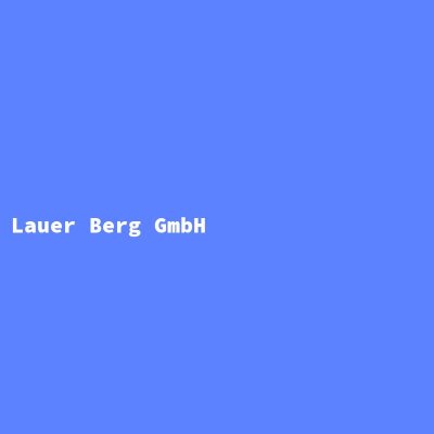 Hersteller: Lauer Berg GmbH