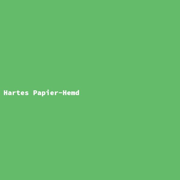 Hartes Papier-Hemd